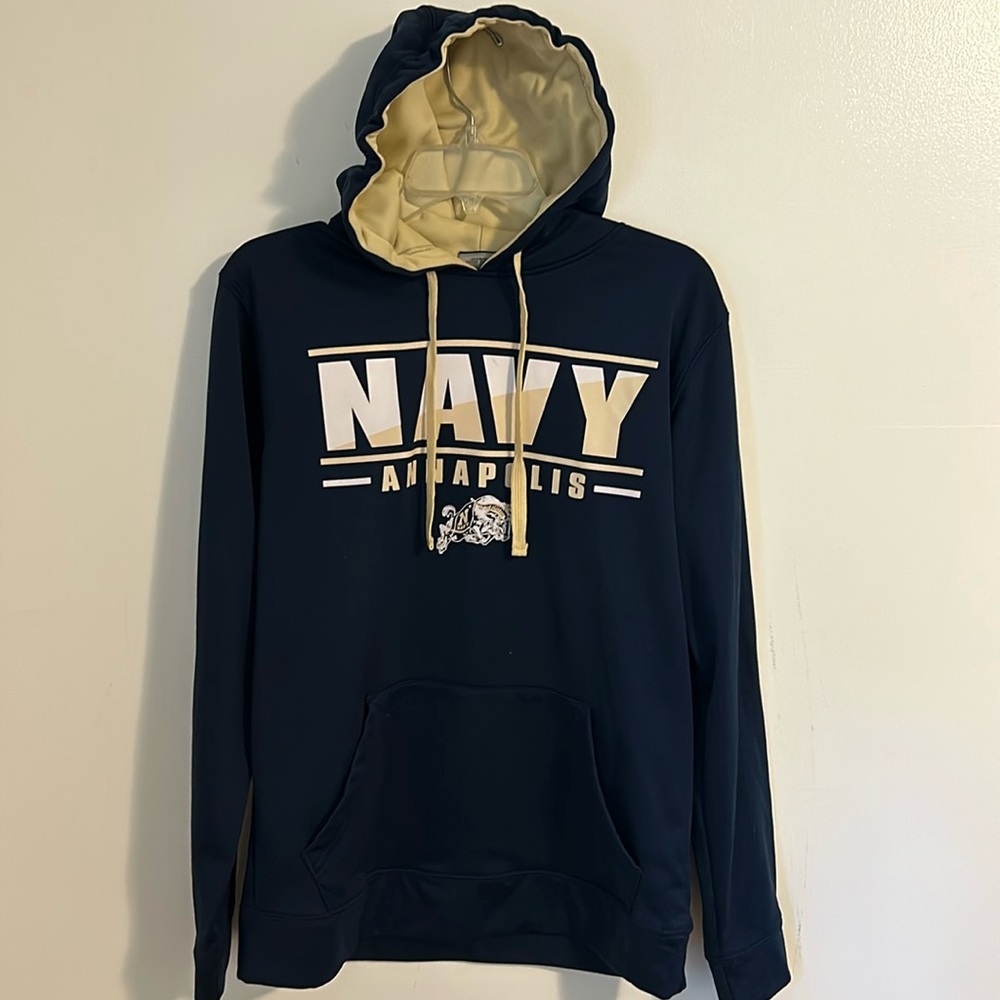 Navy Midshipman Annapolis Hoodie Navy Blue and Gold Size S.
